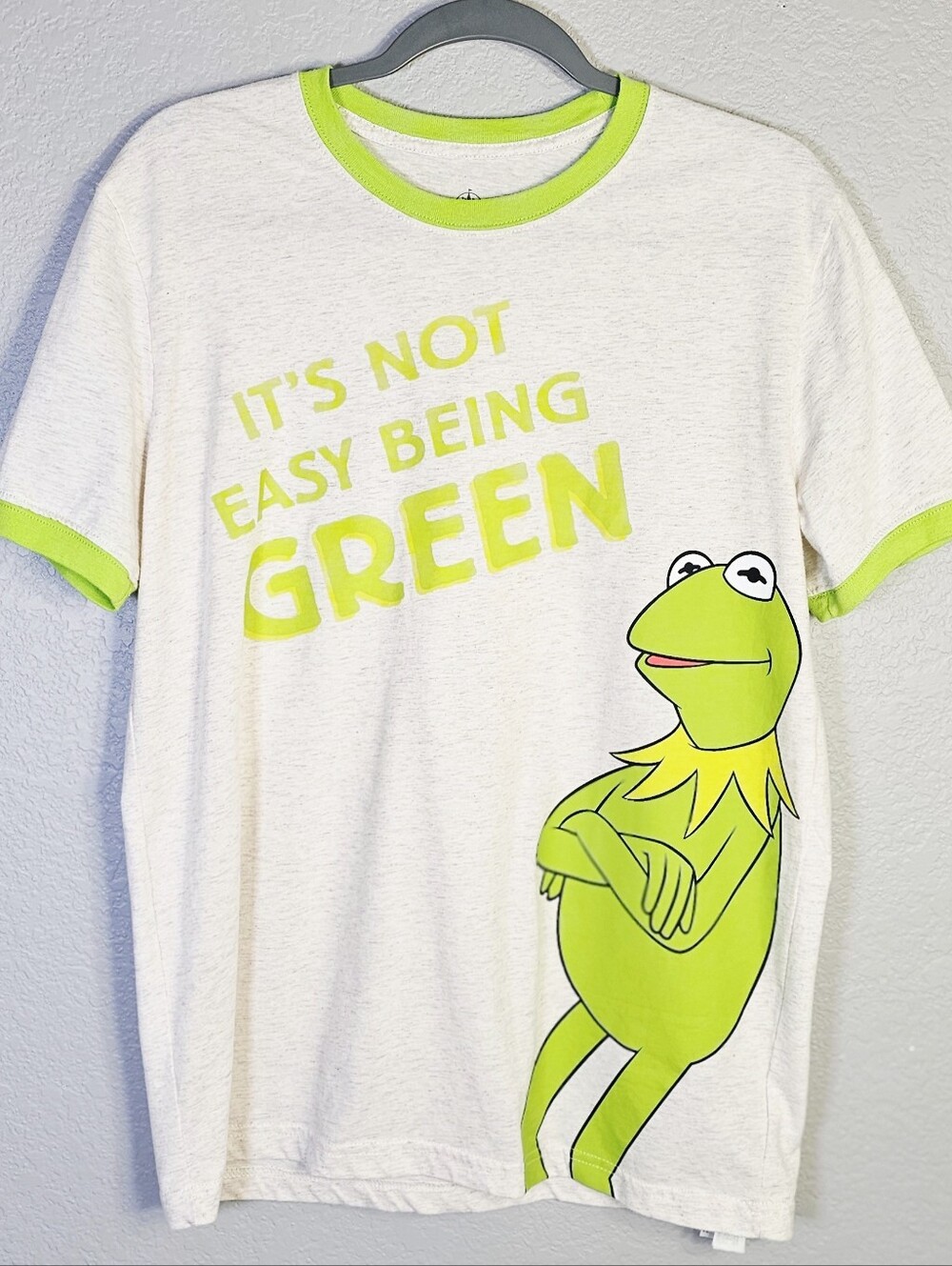 Disney Kermit It’s Not Easy Being Green Ringer T-Shirt Women’s 2XL